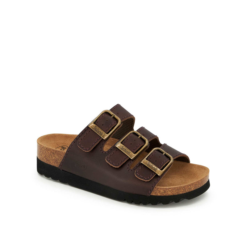 RIO WEDGE AD - Leder - Dark brown - Women