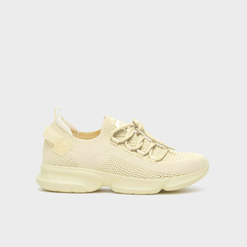 Camden - Knitted textile + rubber - Pale yellow - Women