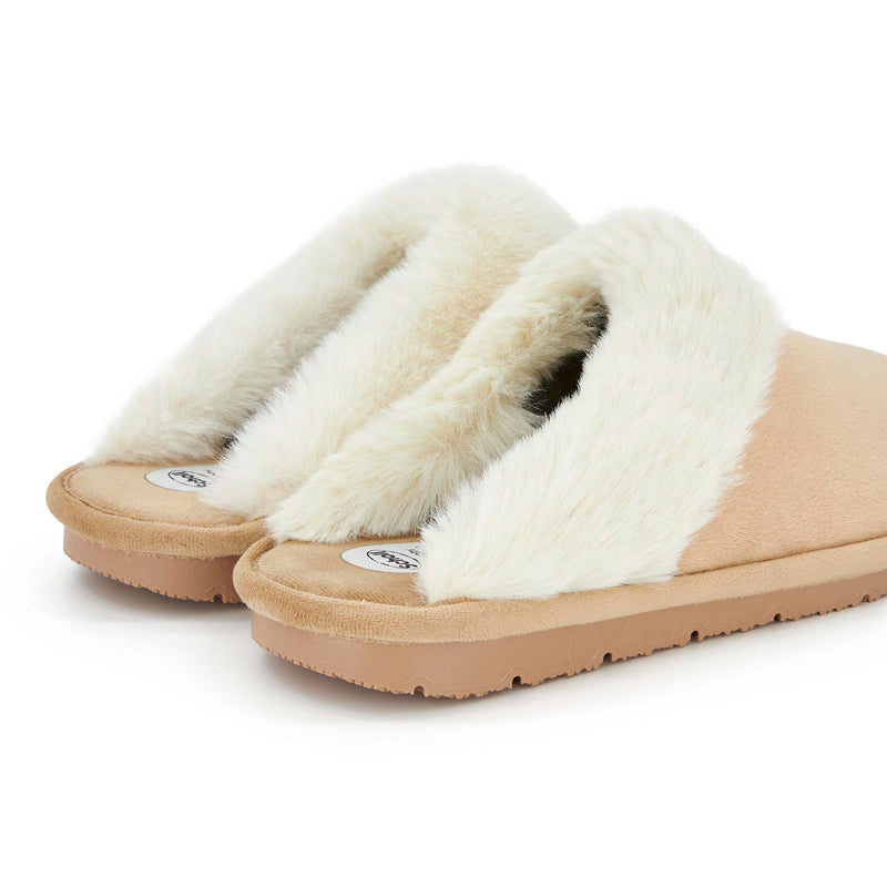 BRIENNE - Microfibre+synthetic fur - Beige - 