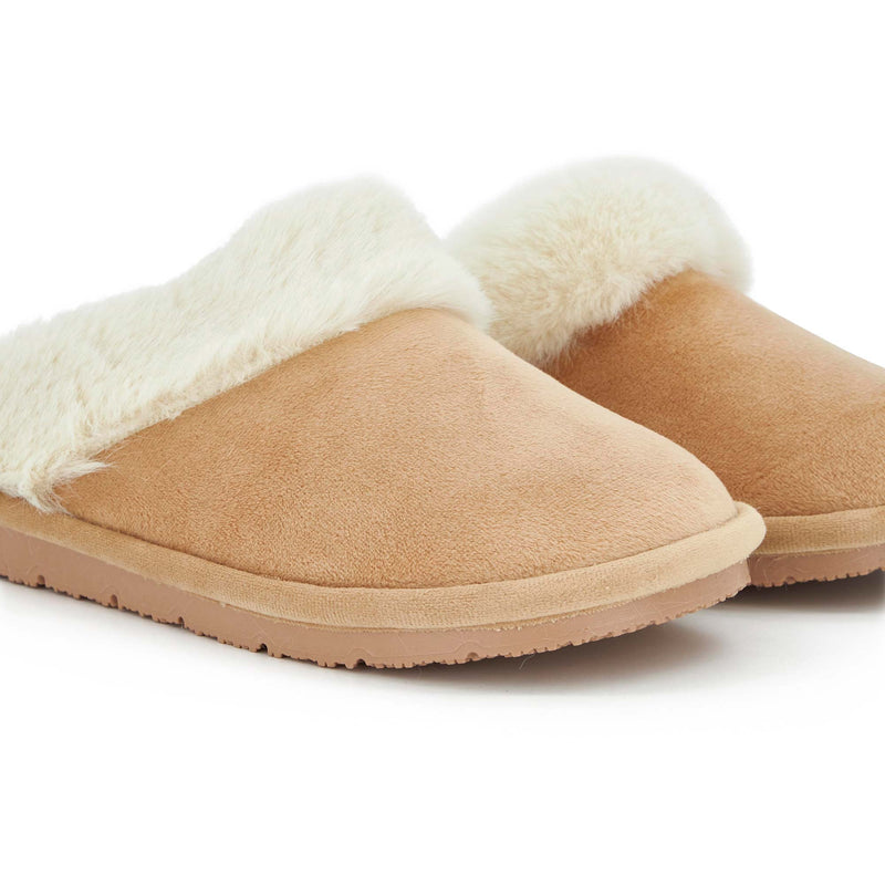 BRIENNE - Microfibre+synthetic fur - Beige - 