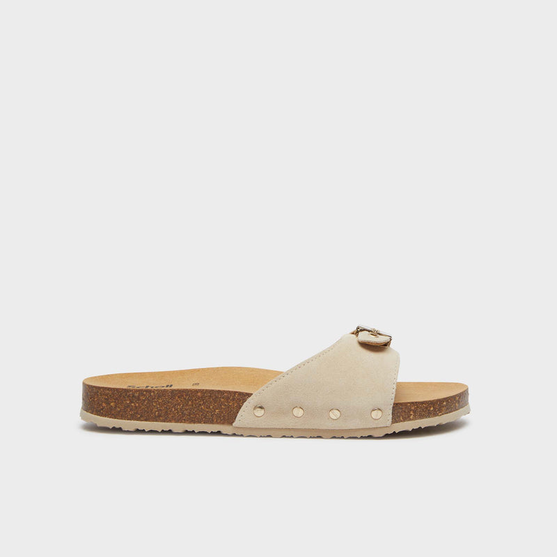 PESCURA FLAT CORK - Wildleder- - Off white - Women