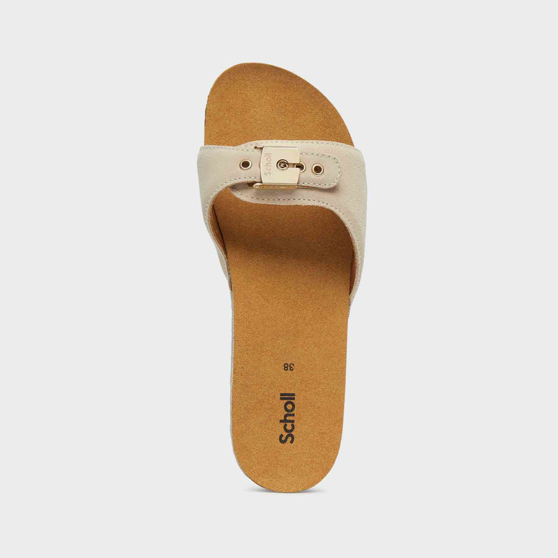 PESCURA FLAT CORK - Wildleder- - Off white - Women