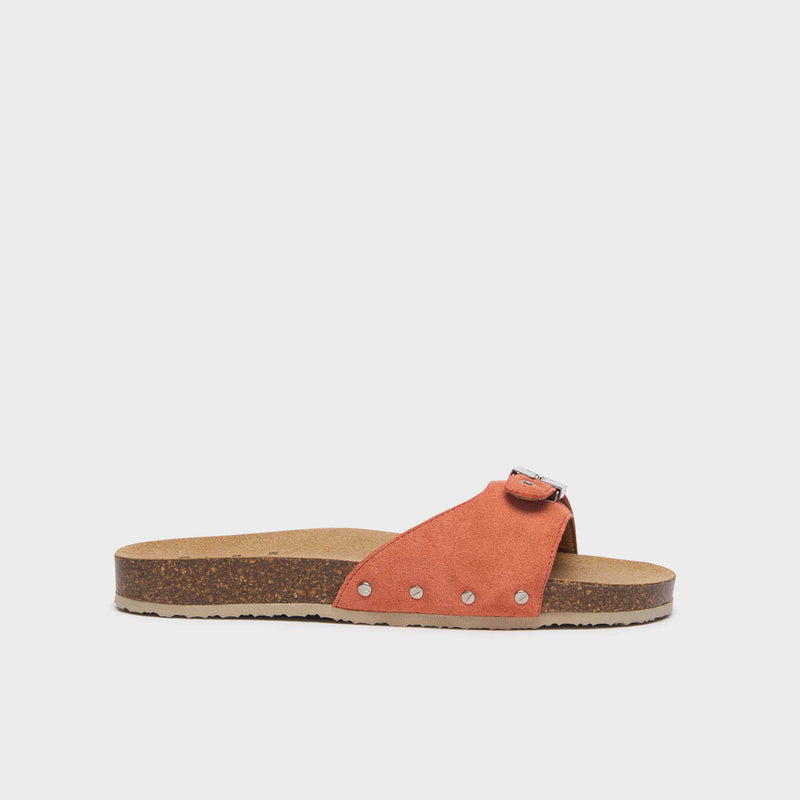 Pescura Flat Cork - Wildleder- - Koralle - Women