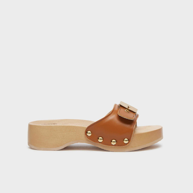 PESCURA HEEL SR - Leather - Cognac - Women