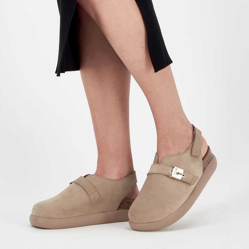 ADELE - Suede - Dark beige - Women