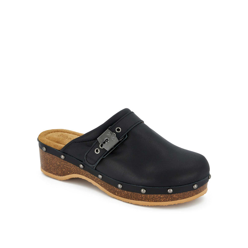 PESCURA CLOG 50 CORK - Leather - Black - 