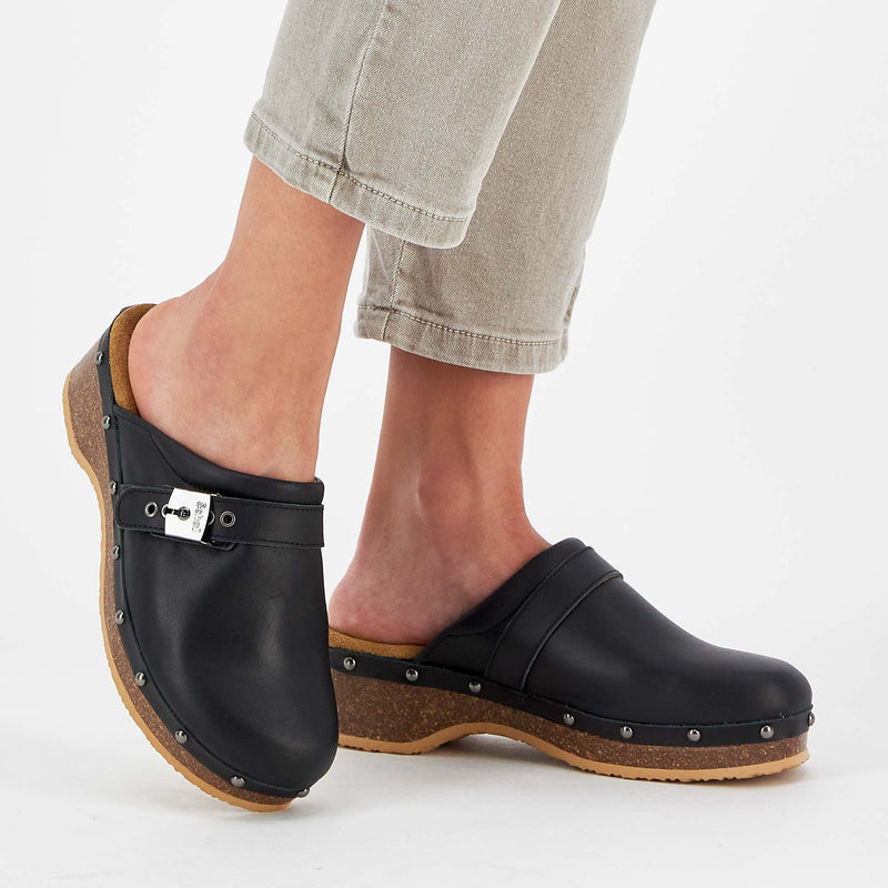 PESCURA CLOG 50 CORK - Leder - Schwarz - 