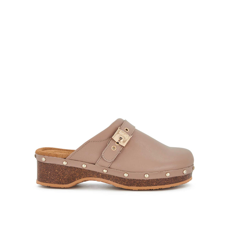 PESCURA CLOG 50 CORK - Pelle - Dark beige - 