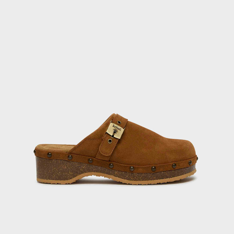 PESCURA CLOG 50 CORK - Suède - Cognac - Women