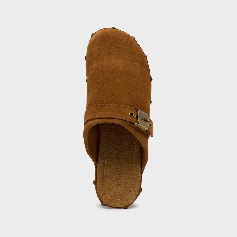 PESCURA CLOG 50 CORK - Suede - Cognac - Women