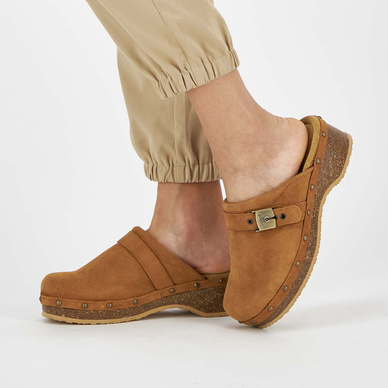 PESCURA CLOG 50 CORK - Wildleder- - Cognac - Women