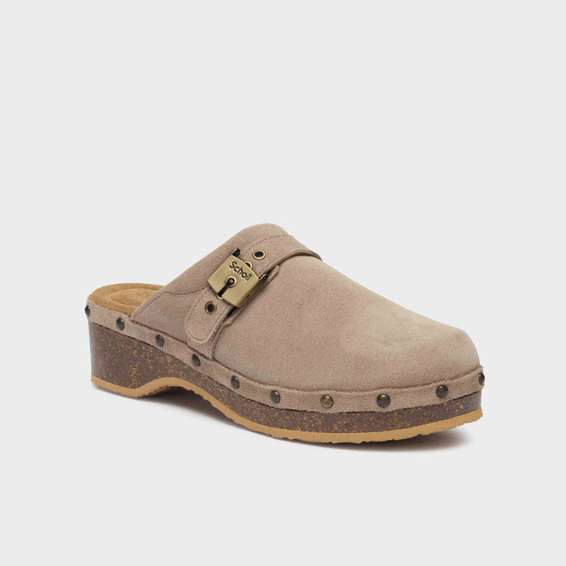 PESCURA CLOG 50 CORK - Suède - Dark beige - Women