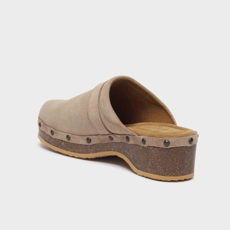 PESCURA CLOG 50 CORK - Suède - Dark beige - Women