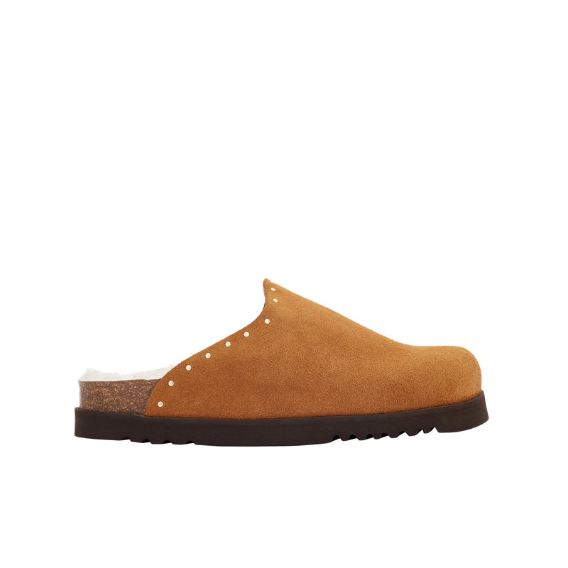 FAE STUDS - Pelle scamosciata - Cognac - 