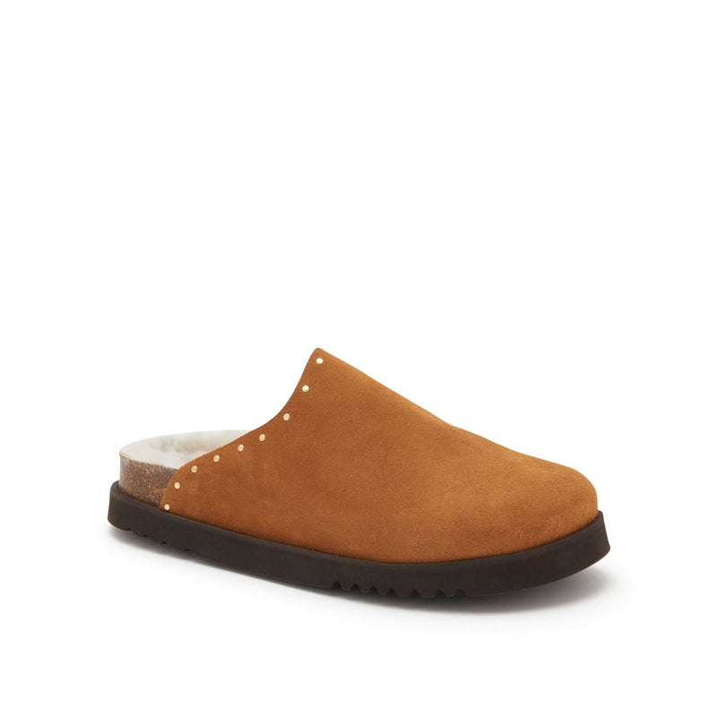 FAE STUDS - Pelle scamosciata - Cognac - 