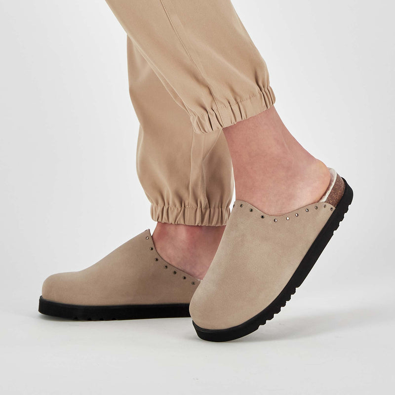 FAE STUDS - Suede - Dark beige - 