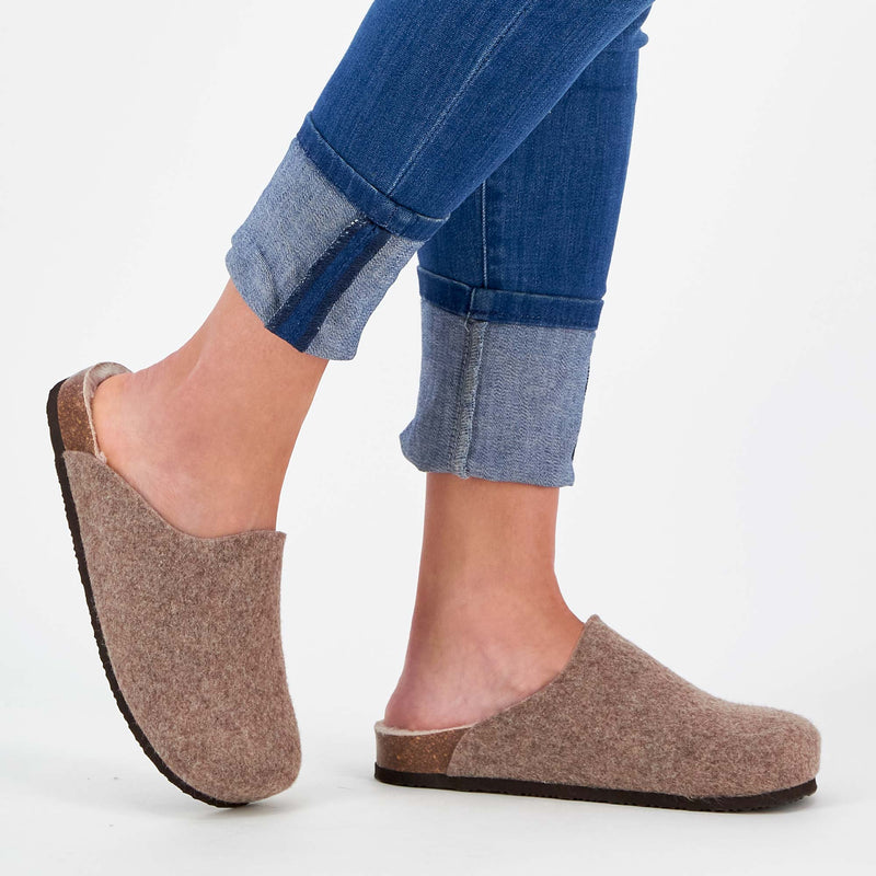 LOUISE - Felt - Light brown - 