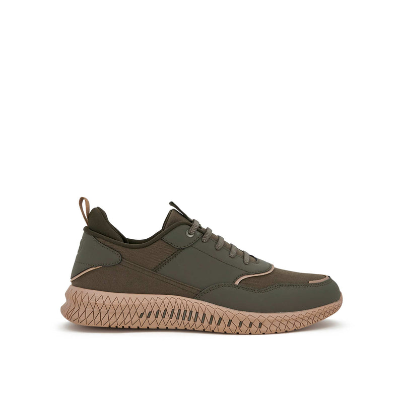 THOMAS 24 - Synthetic nubuck + textile - Military green - 