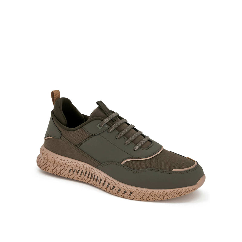 THOMAS 24 - Synthetic nubuck + textile - Military green - 