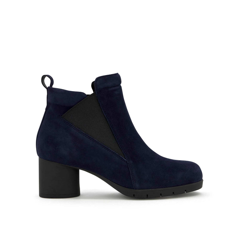 ELODIE ZIP - Suede - Navy blue - 