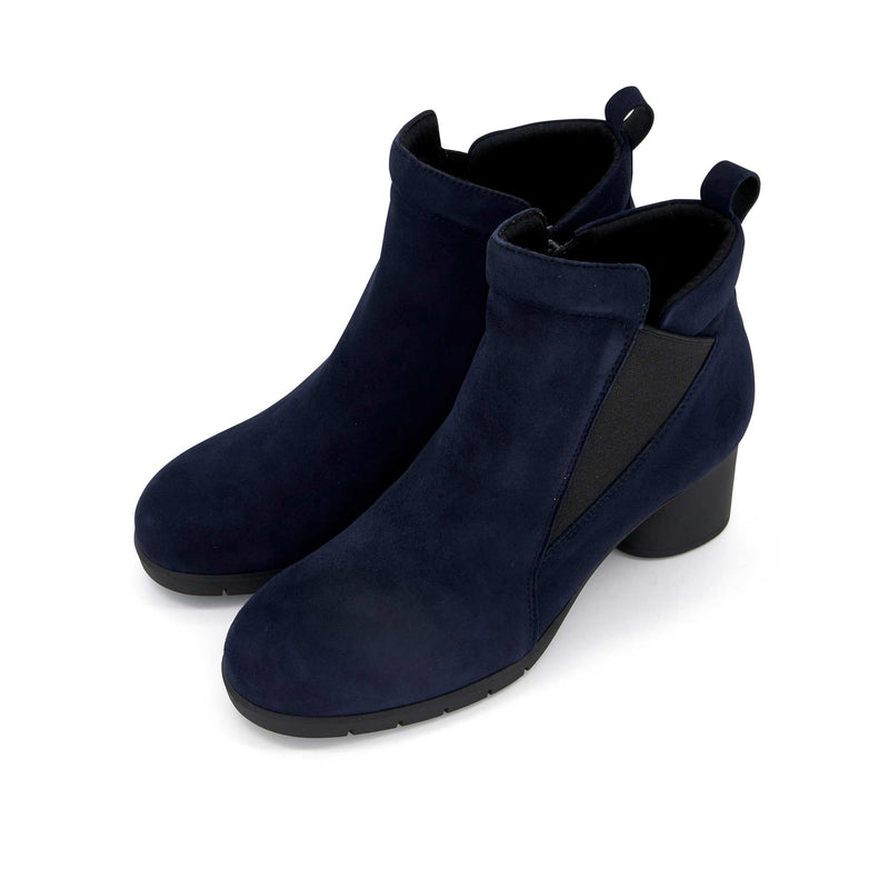 ELODIE ZIP - Pelle scamosciata - Navy blu - 