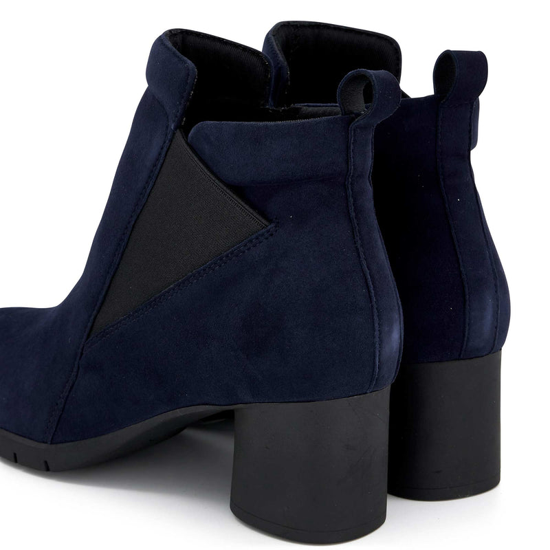 ELODIE ZIP - Suede - Navy blue - 