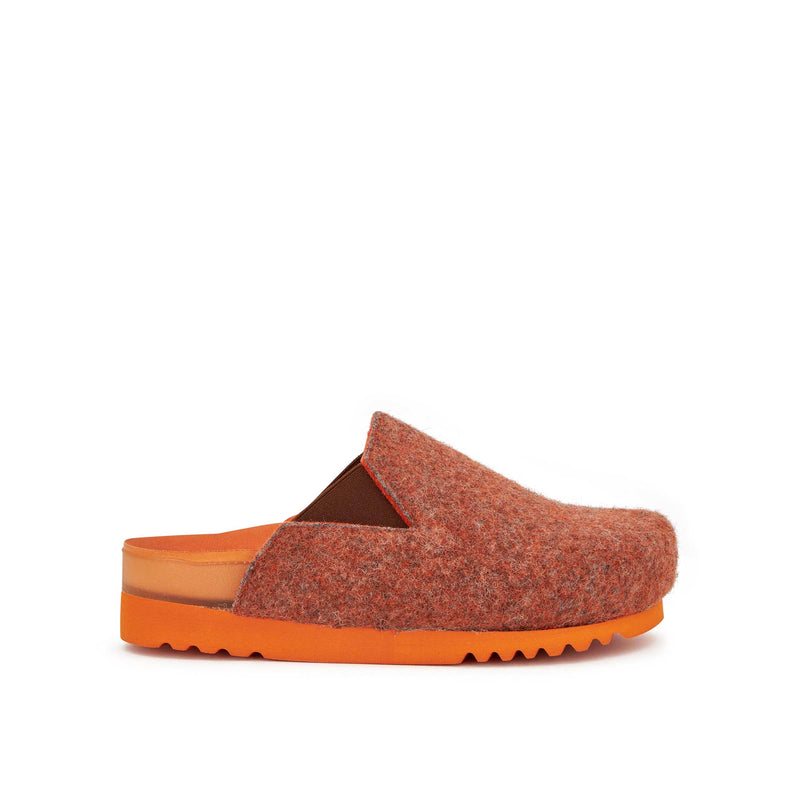 POPPY ELA - Recycled felt - Orange melange - 