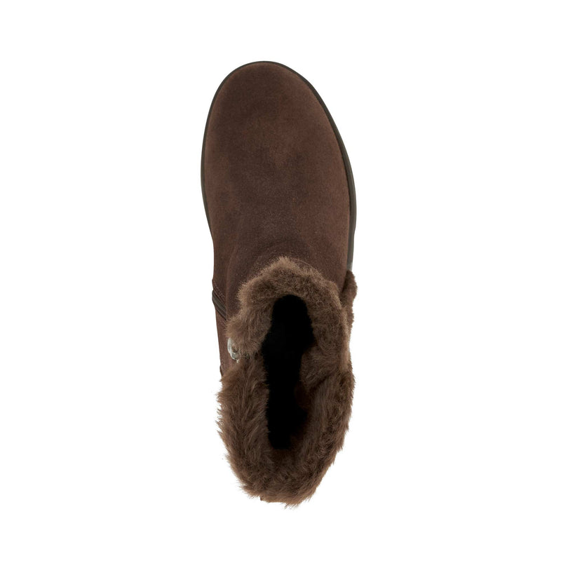 ZERMATT ZIP - Suede+synthetic fur - Dark brown - 