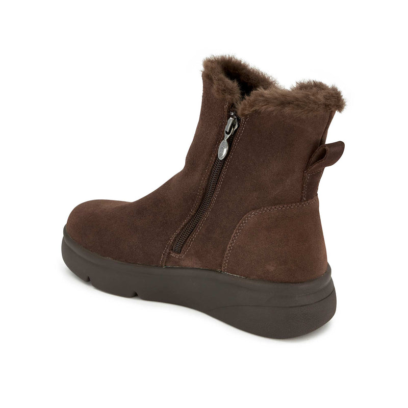 ZERMATT ZIP - Suede+synthetic fur - Dark brown - 