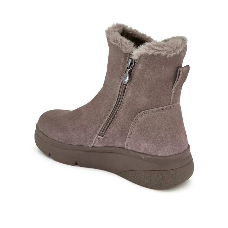 ZERMATT ZIP - Suede+synthetic fur - Dark taupe - 