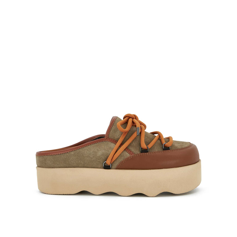 LINDSAY - Suede+leather - Brandy/forest - 