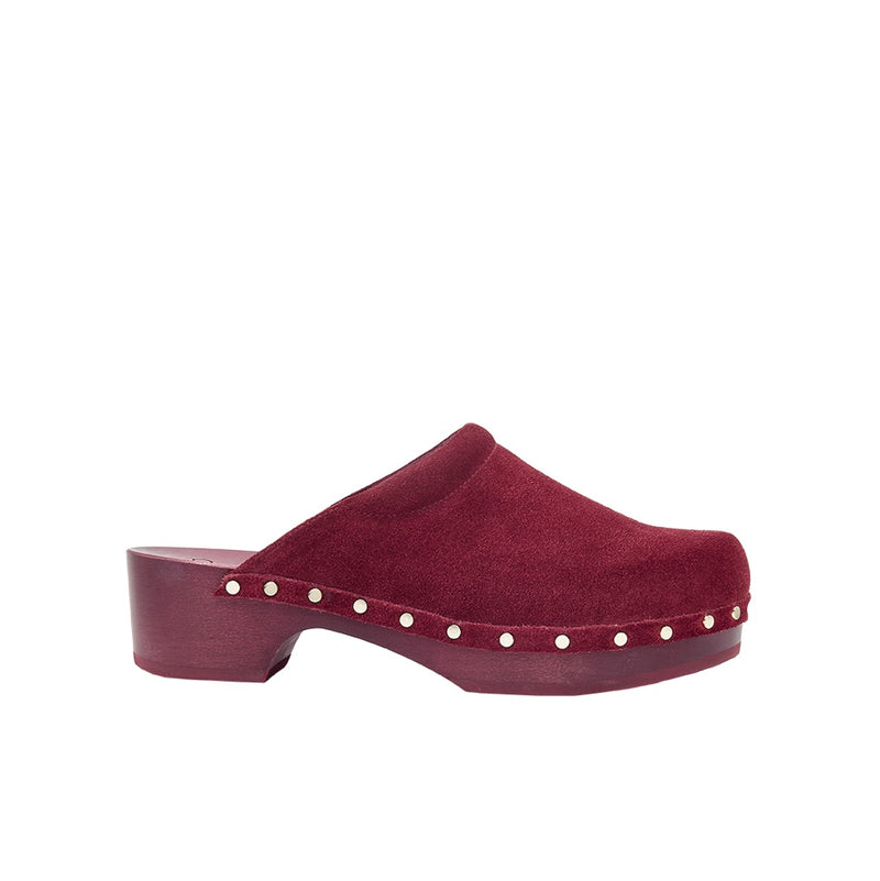 ISSIMO PESCURA CLOG - Pelle scamosciata - Plum - 