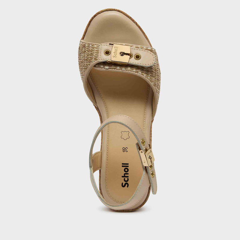 Hope - Raffia + leather - Off-white - Women