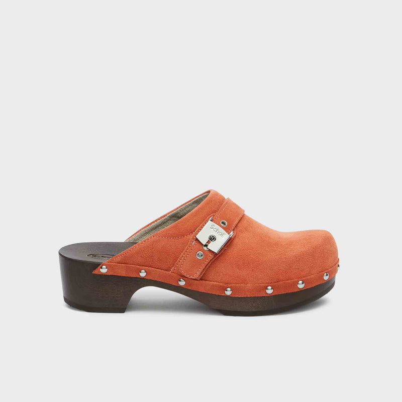 Pescura Clog 50 - Suede - Coral/dk brown - Women