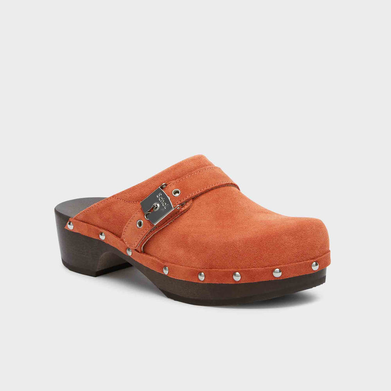 Pescura Clog 50 - Suède - Coral/dk brown - Women