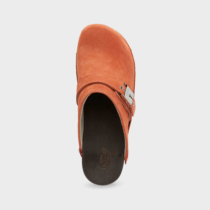 Pescura Clog 50 - Suede - Coral/dk brown - Women