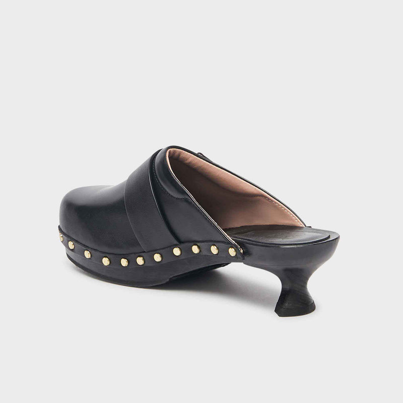 PESCURA GRINGO CLOG - Leather - Black - Women