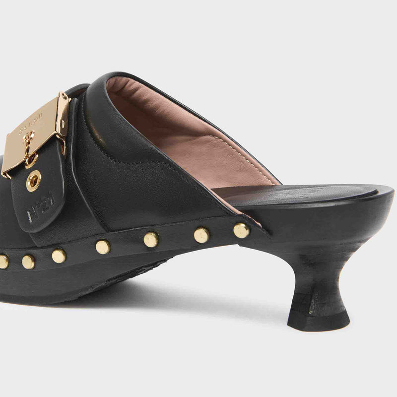 PESCURA GRINGO CLOG - Leather - Black - Women