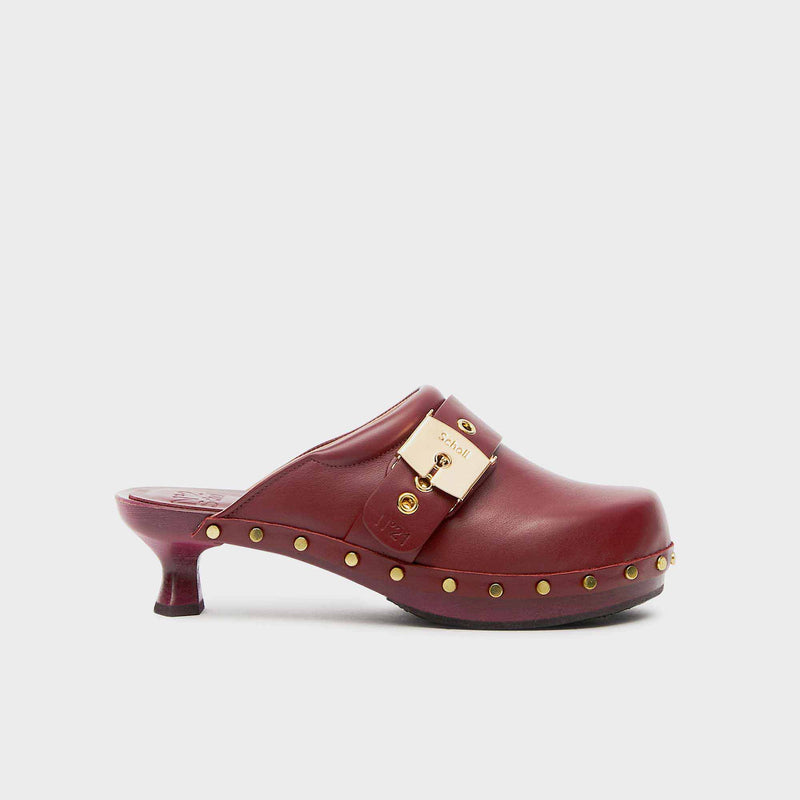 PESCURA GRINGO CLOG - Cuir - Bordeaux - Women