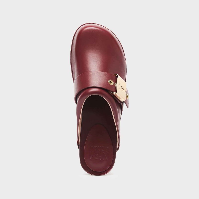 PESCURA GRINGO CLOG - Leder - Bordeaux - Women