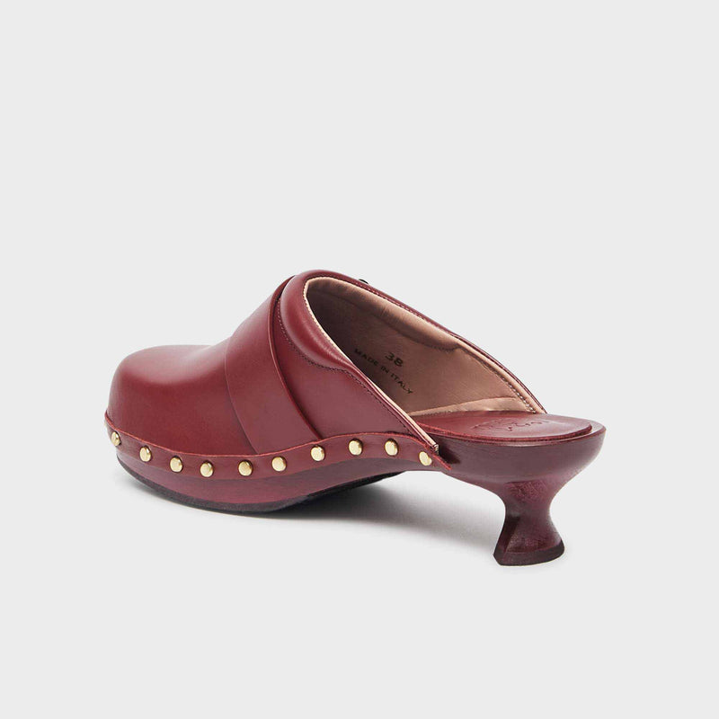 PESCURA GRINGO CLOG - Leder - Bordeaux - Women